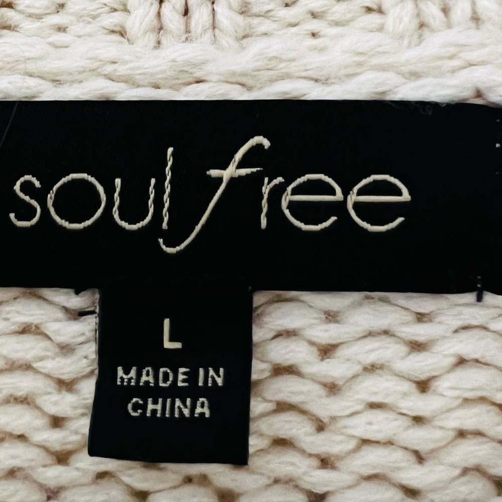 Soul Free sweater long sleeve knitted crew neck cozy - Picture 8 of 8